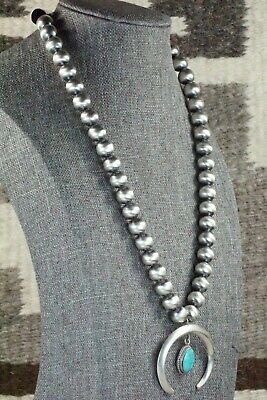 Turquoise & Sterling Silver Pearl Necklace - Jan Mariano - High Lonesome Trading