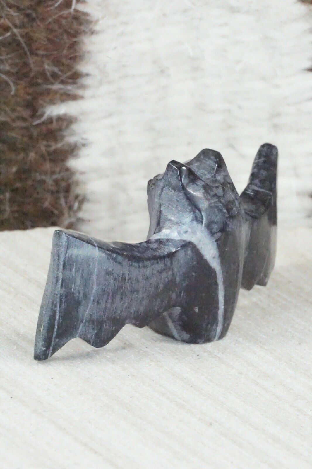 Bat Zuni Fetish Carving - Tim Lementino - High Lonesome Trading