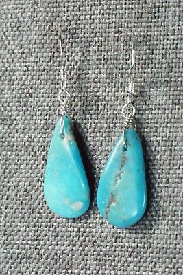 Turquoise & Sterling Silver Earrings - Navajo