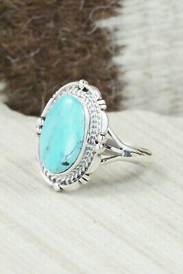 Turquoise & Sterling Silver Ring - Daniel Benally - Size 10
