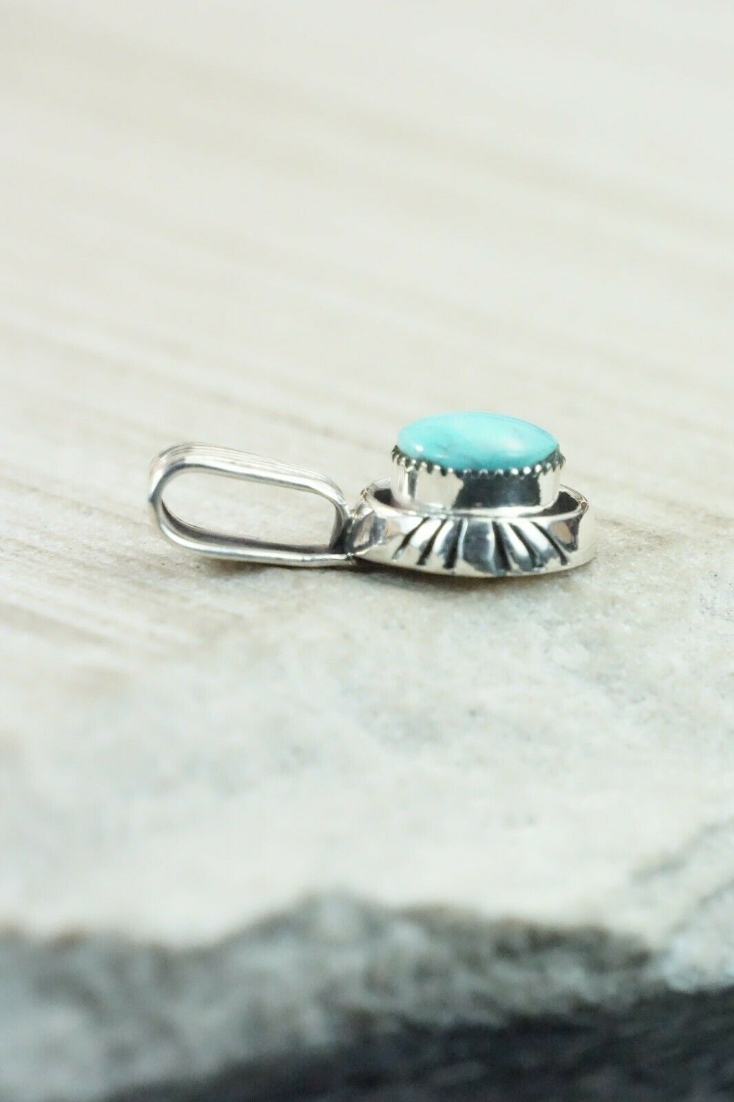 Turquoise & Sterling Silver Pendant - Sadie Jim