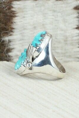 Turquoise & Sterling Silver Ring - Lyolita Tsattie - Size 6
