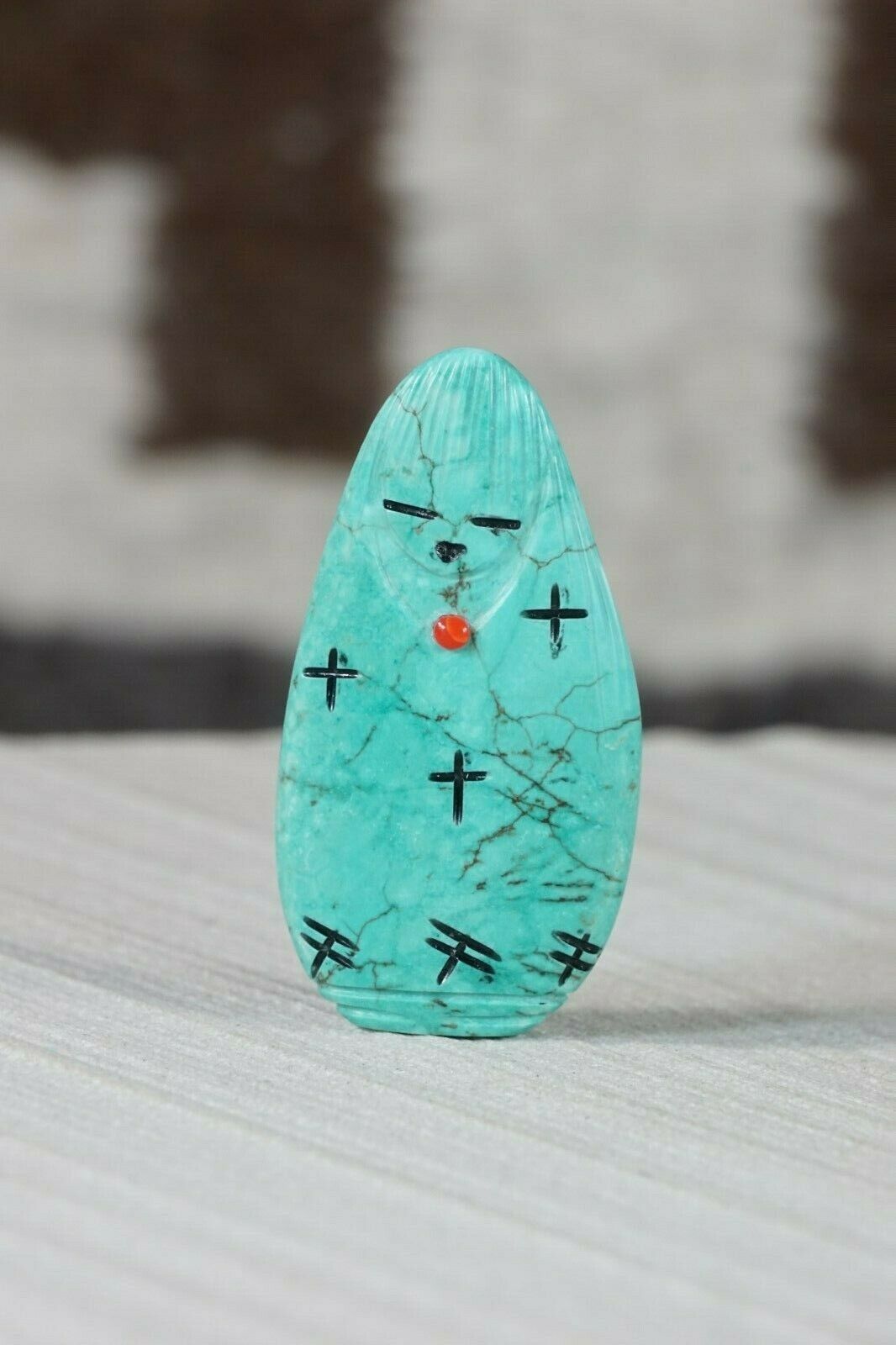 Corn Maiden Zuni Fetish Carving - Stuart Quandelacy - High Lonesome Trading