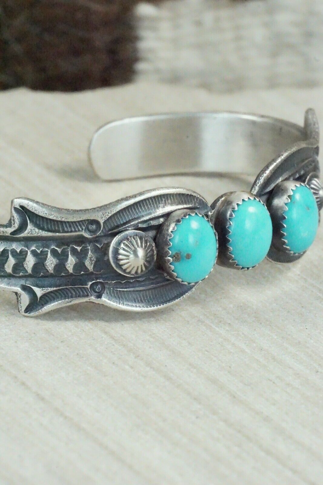 Turquoise and Sterling Silver Bracelet - Eva & Linberg Billah