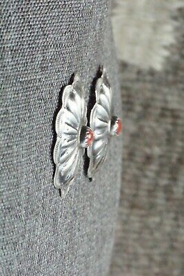 Spiny Oyster & Sterling Silver Earrings - Joan Begay