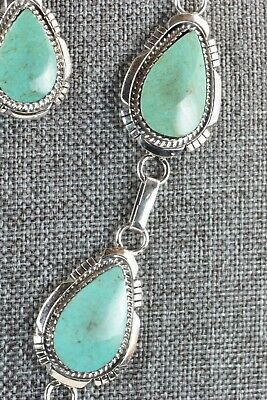 Navajo Turquoise & Sterling Silver Necklace Set - Tom Lewis