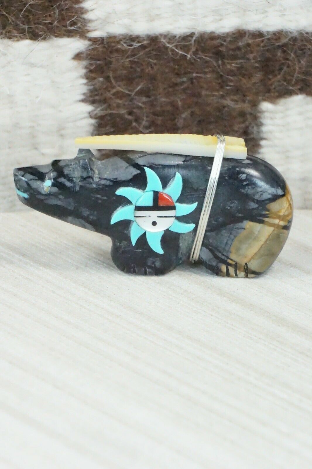 Bear Zuni Fetish Carving - Darrin Boone - High Lonesome Trading