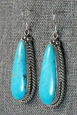 Turquoise and Sterling Silver Earrings - Brandon Belin