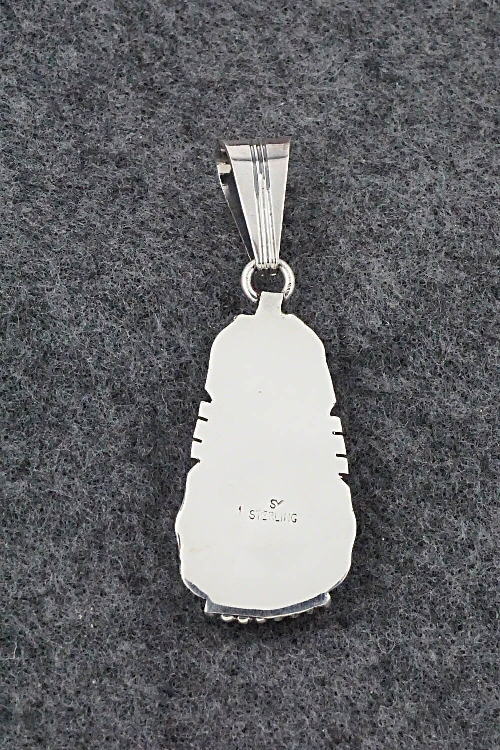 White Buffalo & Sterling Silver Pendant - Samuel Yellowhair