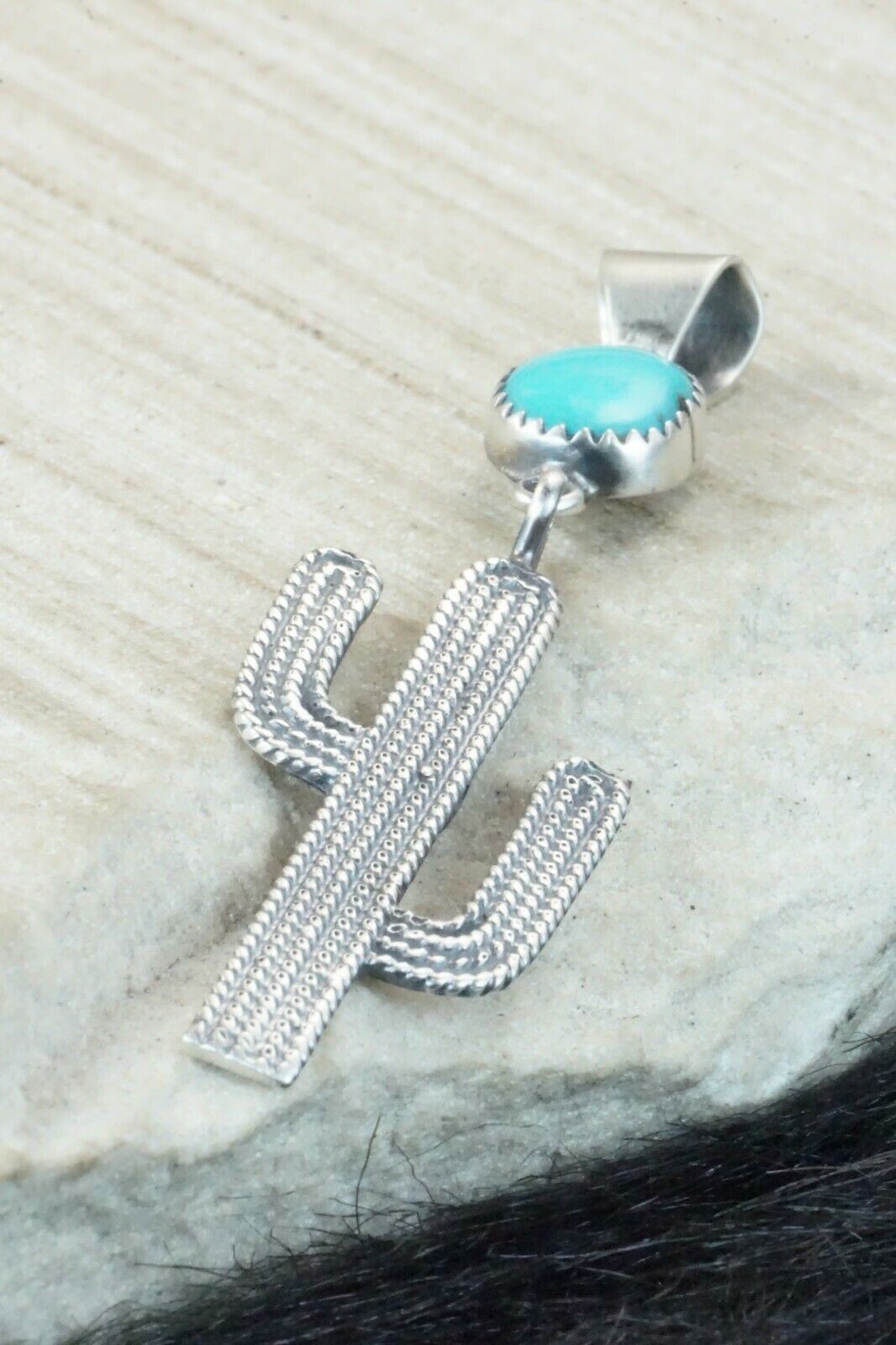 Turquoise and Sterling Silver Pendant - Annie Spencer