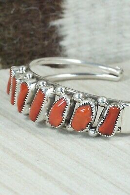 Coral and Sterling Silver Bracelet - Pricilla Reeder