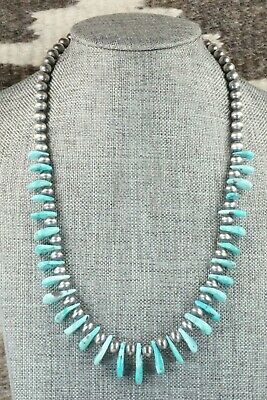 Turquoise & Sterling Silver Necklace - Rita Begay