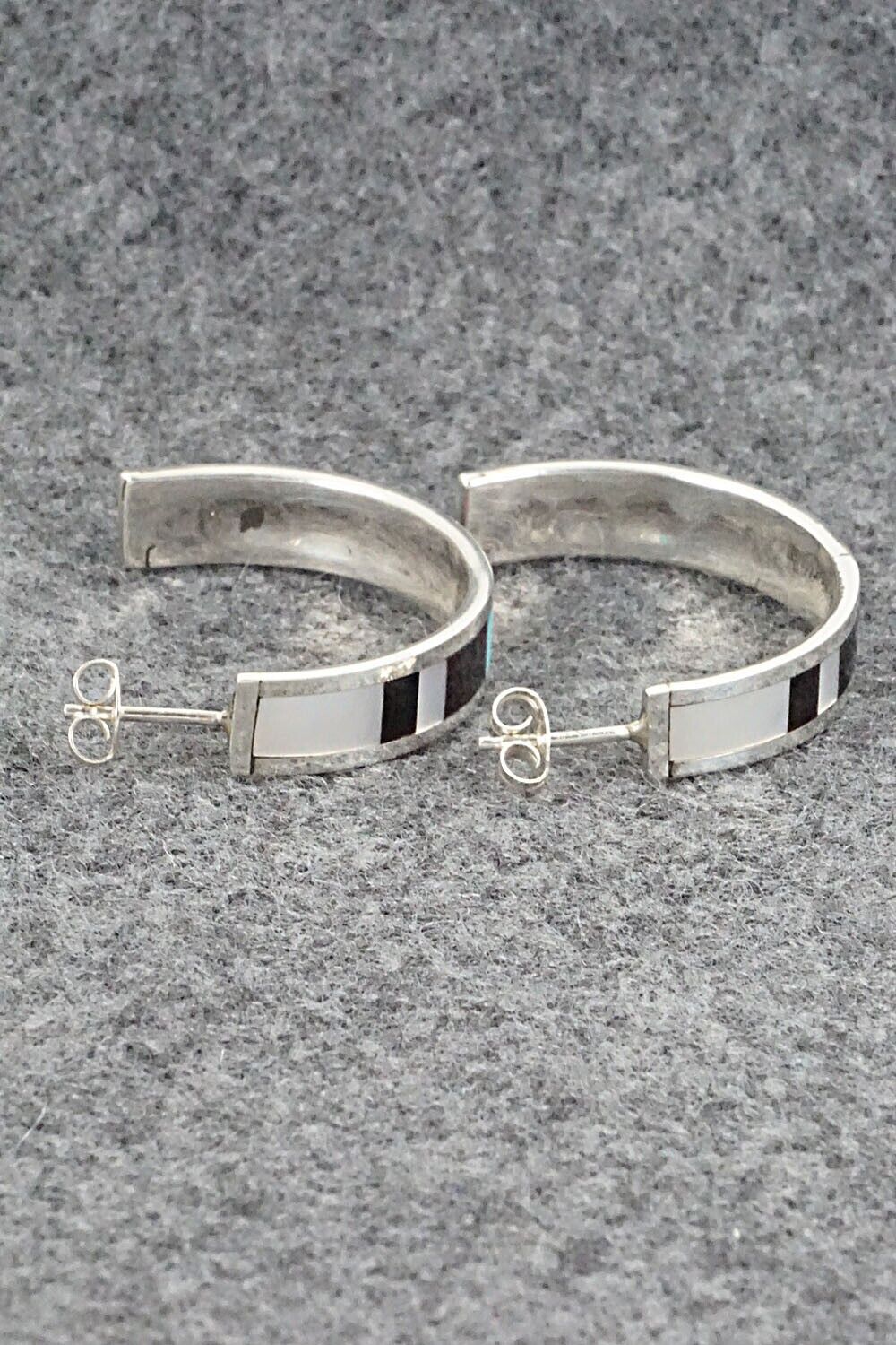 Multi Stone Inlay & Sterling Silver Earrings - Robin Chavez