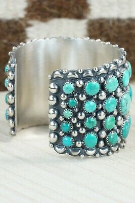 Navajo Turquoise and Sterling Silver Bracelet - Tom Lewis