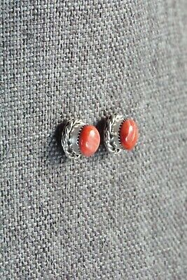 Spiny Oyster and Sterling Silver Earrings - LeAnder Cachini - High Lonesome Trading