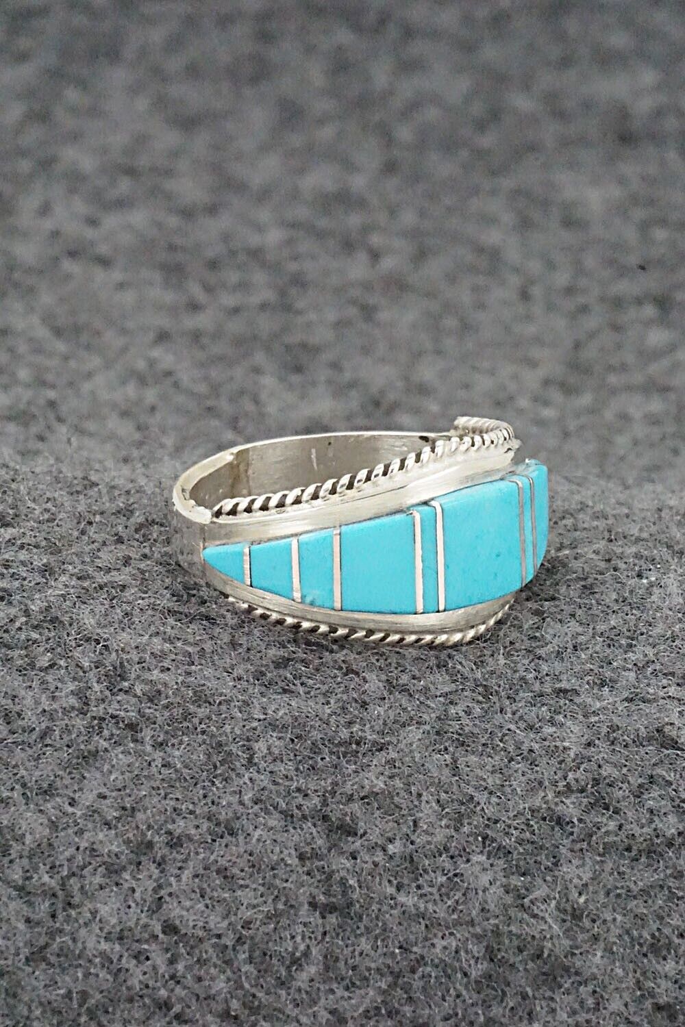 Turquoise & Sterling Silver Ring - Deirdre Luna Panteah - Size 9.5