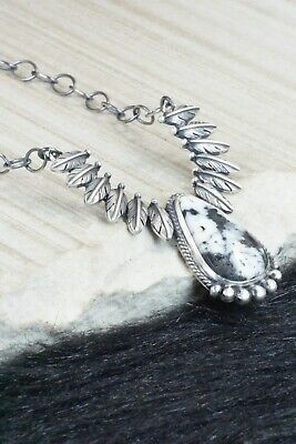 White Buffalo and Sterling Silver Necklace - Akee Douglas