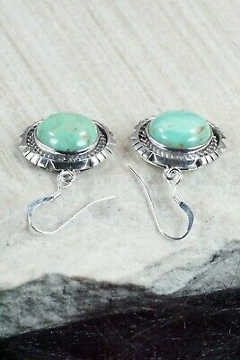 Turquoise & Sterling Silver Earrings - Amos Begay
