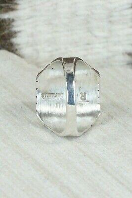 Inlay White Buffalo & Sterling Silver Ring - Ray Jack - Size 9.5 - High Lonesome Trading