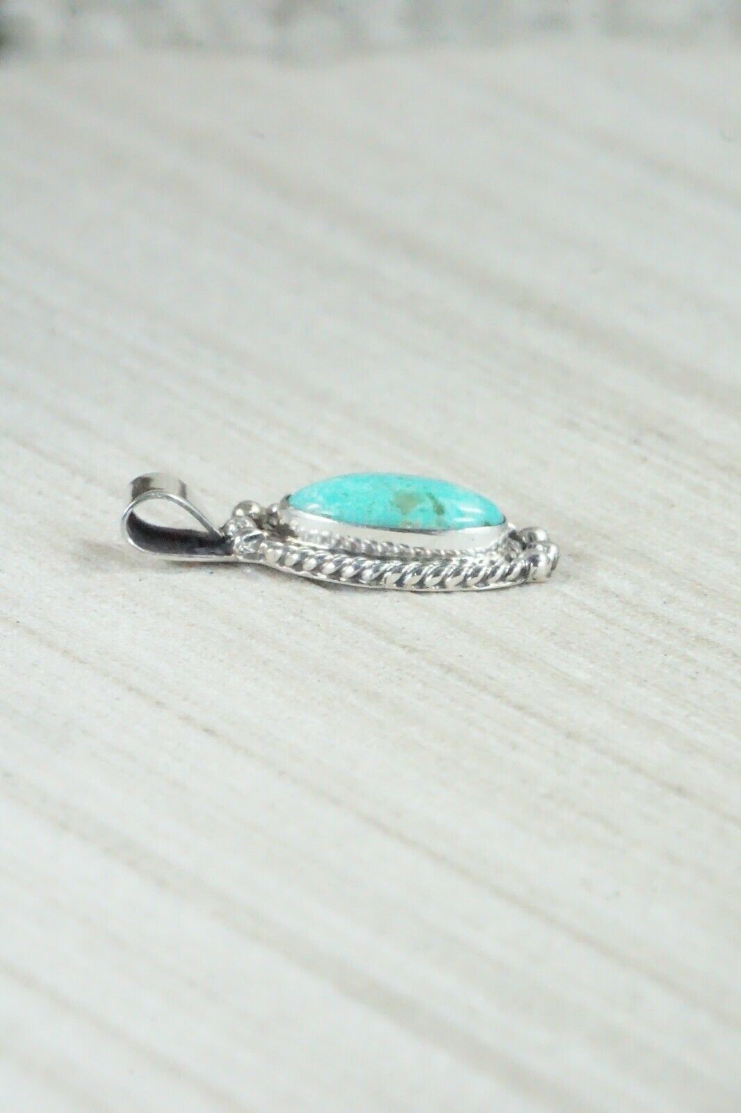 Turquoise & Sterling Silver Pendant - Jan Mariano