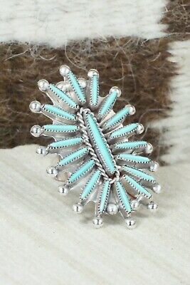 Turquoise & Sterling Silver Ring - Lance Waatsa - Size 5.75