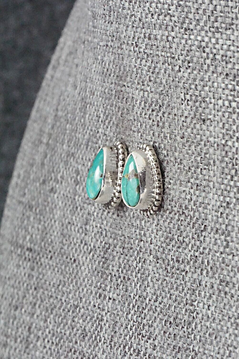 Turquoise & Sterling Silver Earrings - Rosemary Saunders