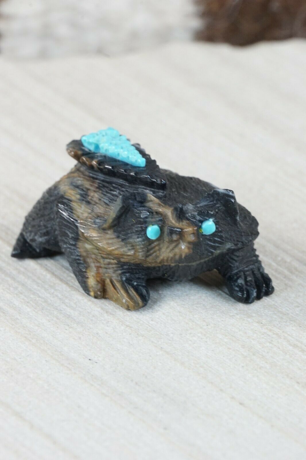 Badger Zuni Fetish Carving - Alvin Haloo - High Lonesome Trading