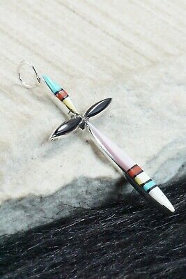 Multi Stone & Sterling Silver Pendant - Lynette Bowannie