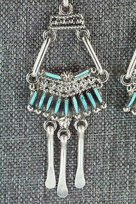 Turquoise and Sterling Silver Earrings - Eva Wyaco - High Lonesome Trading