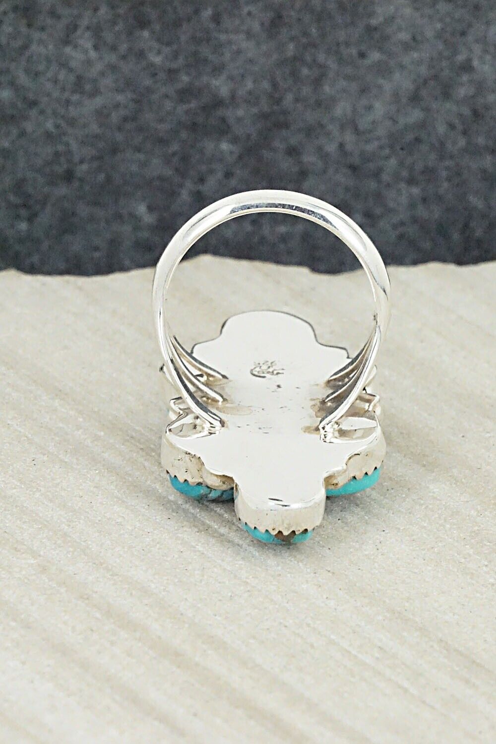 Turquoise Sterling Silver Ring - Roberta Begay - Size 9