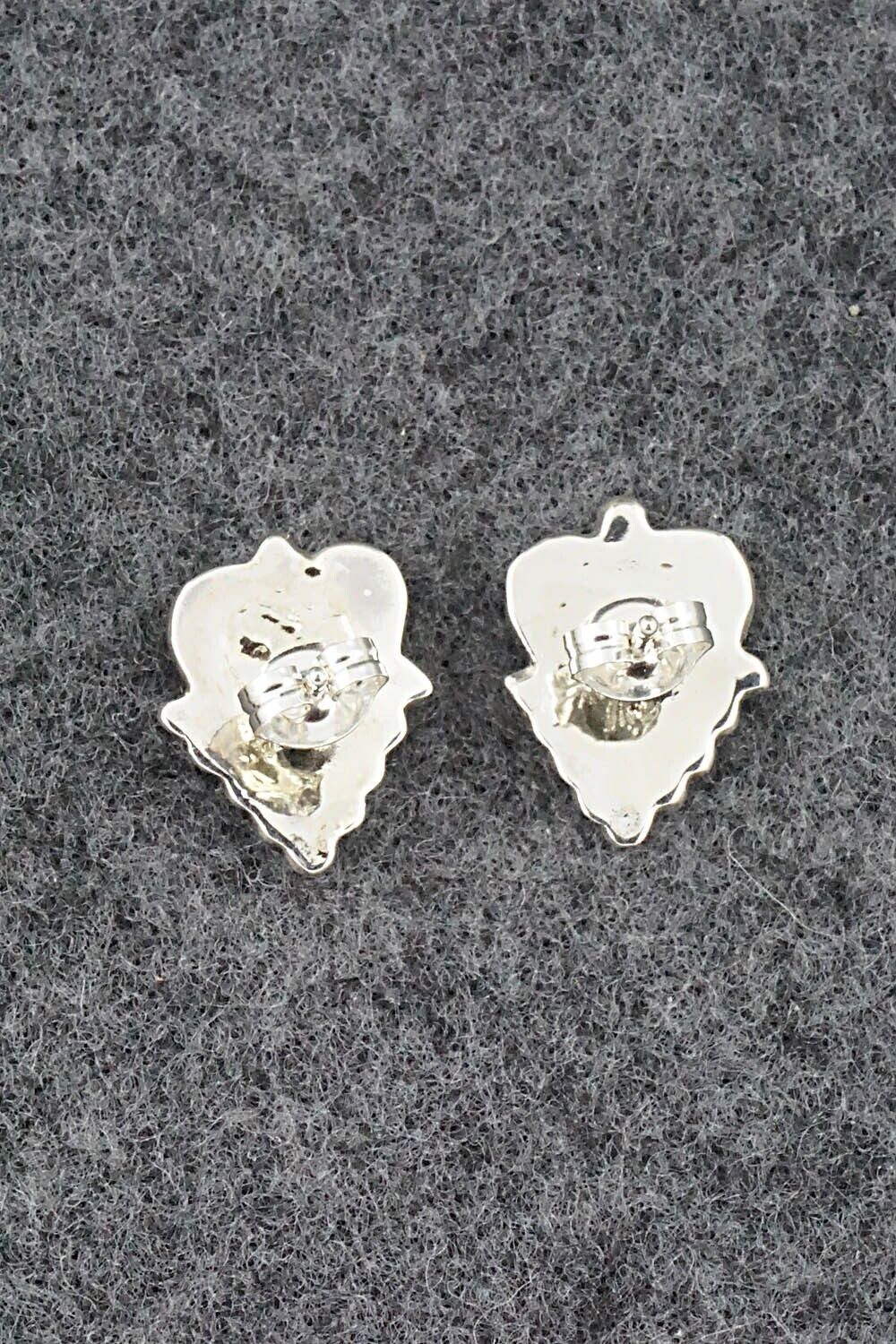 Turquoise & Sterling Silver Earrings - Vincent Hooee
