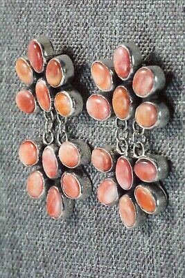 Spiny Oyster and Sterling Silver Earrings - Renelle Perry