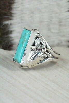 Turquoise & Sterling Silver Ring - Davey Morgan - Size 9