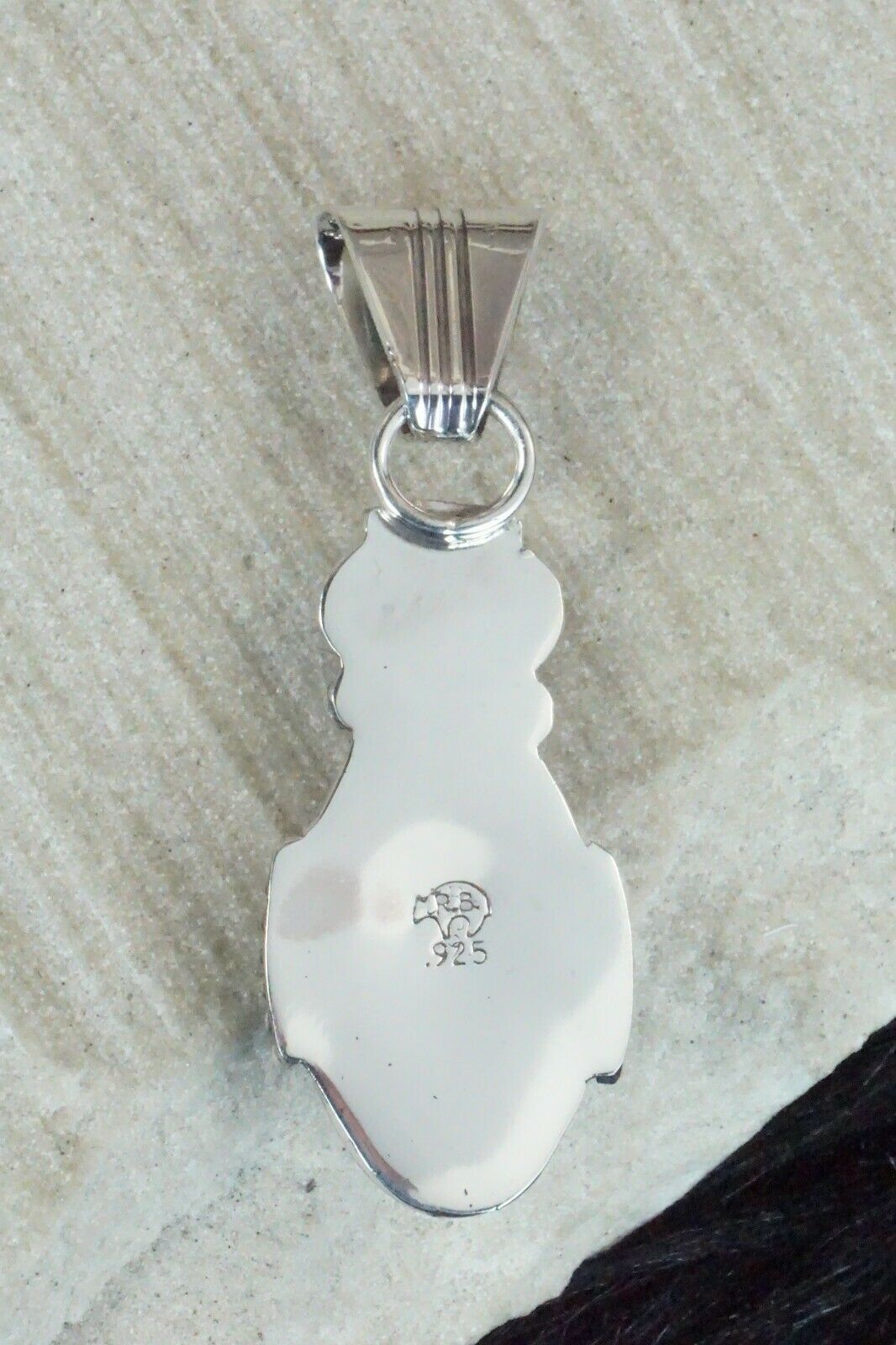 Turquoise and Sterling Silver Pendant - Bobby Platero