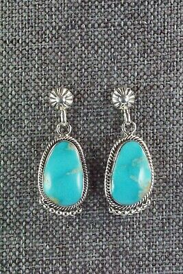 Navajo Turquoise & Sterling Silver Earrings - Verley Betone