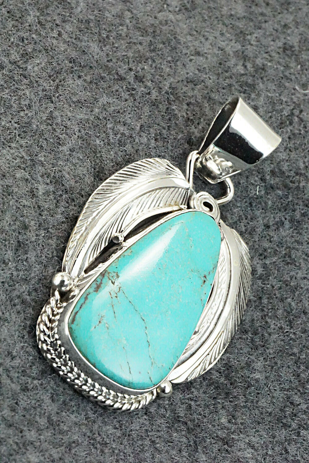 Turquoise & Sterling Silver Pendant - Davey Morgan