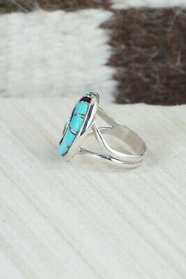 Turquoise & Sterling Silver Ring - Amy Wesley - Size 6