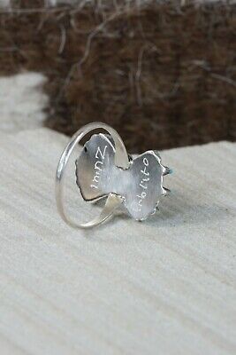 Zuni Turquoise and Sterling Silver Ring - Bryant Pablito - Size 8.5 - High Lonesome Trading