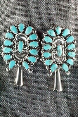 Turquoise & Sterling Silver Squash Blossom Set - Victor Begay