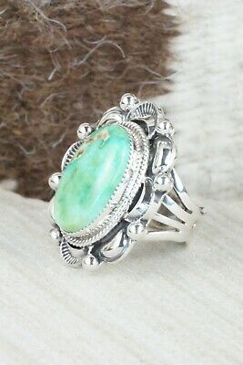 Turquoise & Sterling Silver Ring - Tom Lewis - Size 5.5