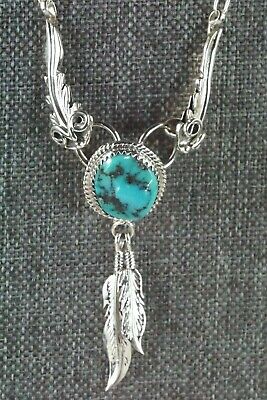 Turquoise & Sterling Silver Necklace - Lee Shorty