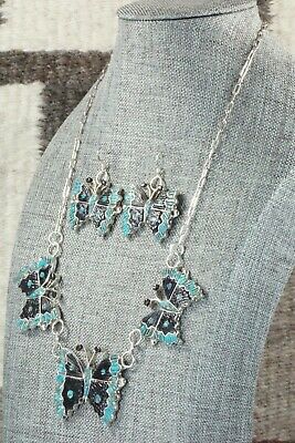 Turquoise & Sterling Silver Necklace and Earrings Set - Tamara Pinto