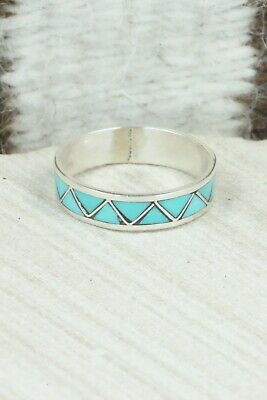 Turquoise & Sterling Silver Ring - Tina Gasper - Size 12