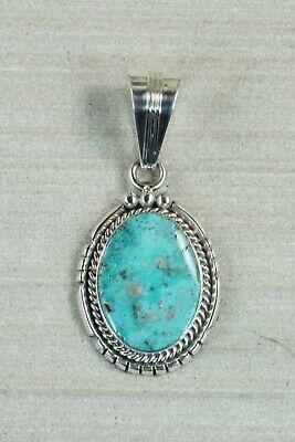 Navajo Turquoise and Sterling Silver Pendant - Samuel Yellowhair