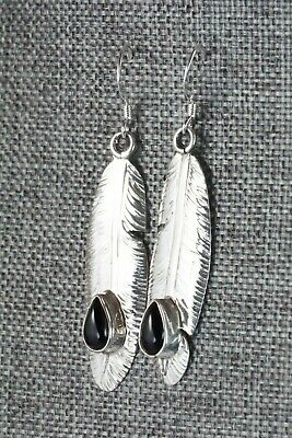 Onyx & Sterling Silver Earrings - Genevieve Francisco