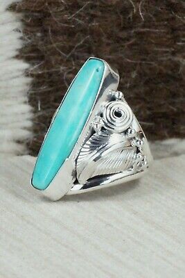 Turquoise & Sterling Silver Ring - Darrell Morgan - Size 6