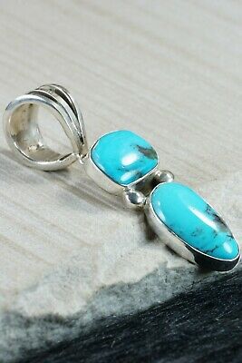 Navajo Turquoise and Sterling Silver Pendant - Rick Martinez