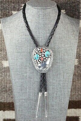 Turquoise & Sterling Silver Bolo Tie - Fred Peters