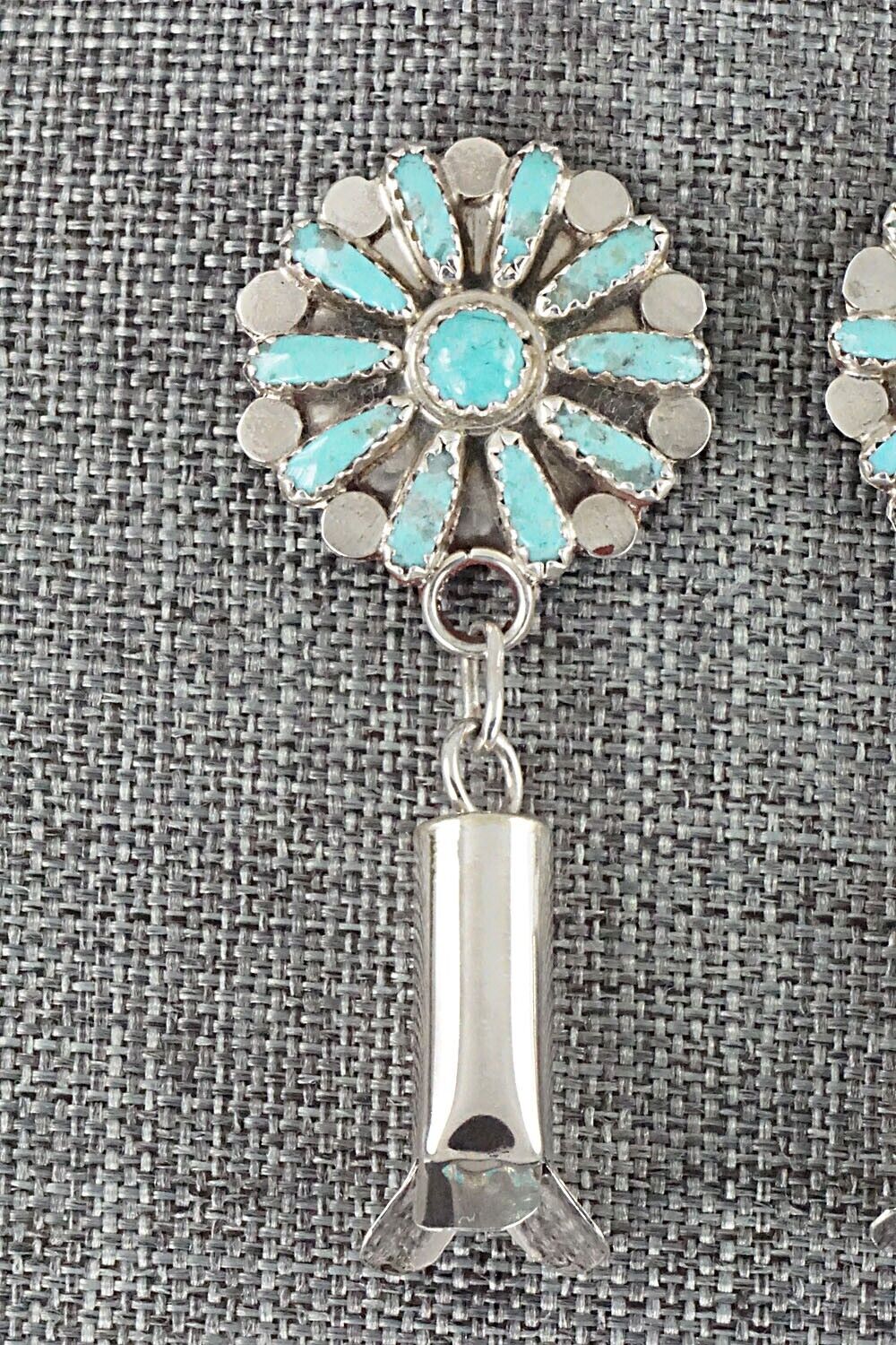 Turquoise & Sterling Silver Earrings - Lavell Byjoe