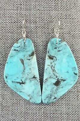 Turquoise & Sterling Silver Earrings - Ella Mae Garcia